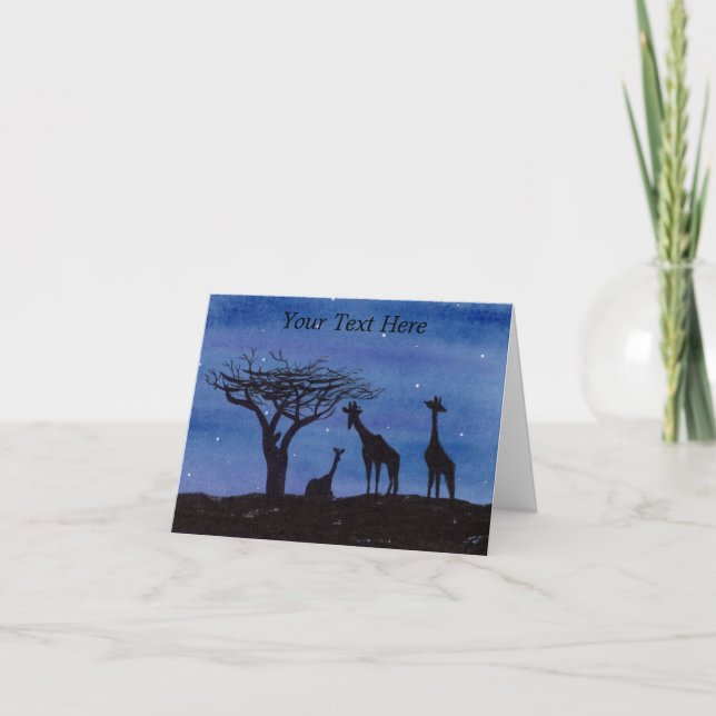 Giraffes Thank You Card (Front)