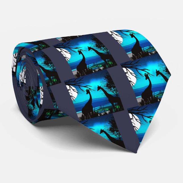 Giraffes Tie (Rolled)