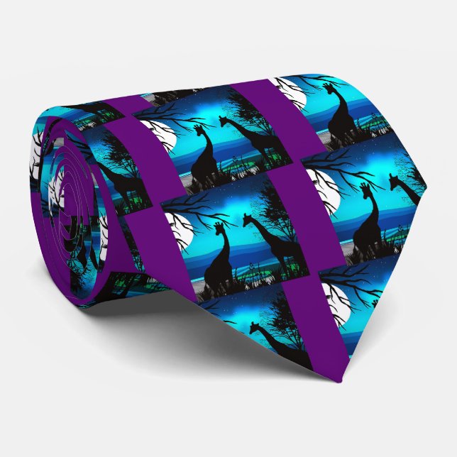 Giraffes Tie (Rolled)