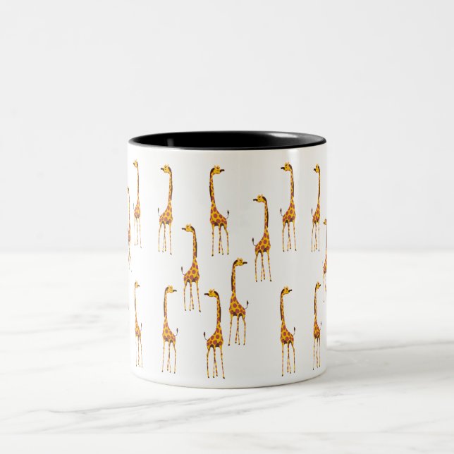 Giraffes Two-Tone Coffee Mug (Center)