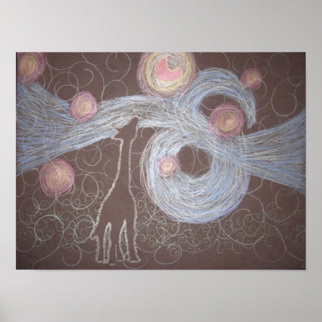 Giraffey Night Poster (Front)