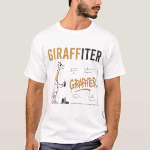 Giraffiter – Funny Giraffe Graffiti Artist Pun T-Shirt