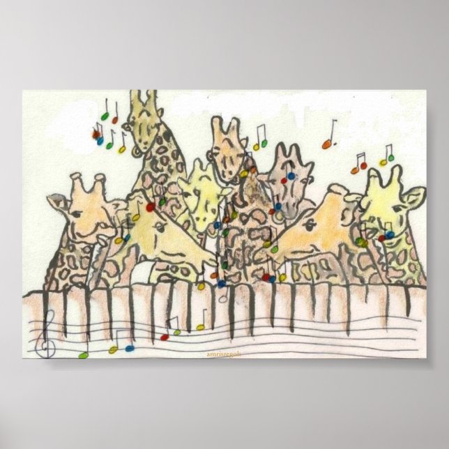 girafs singing poster (Front)