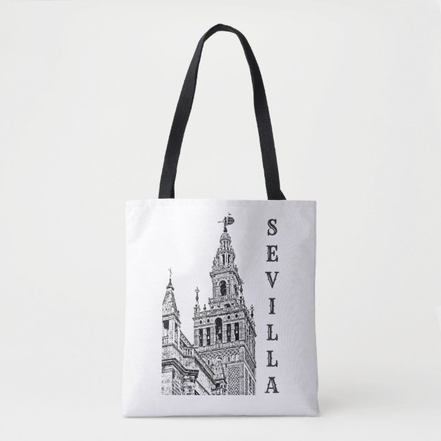 Giralda Sevilla Cathedral. Andalusia, Spain. Tote Bag (Front)