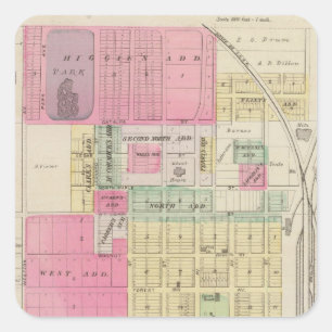 Girard, Crawford County, Kansas Square Sticker