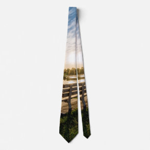 Girardeau County Park Bench Sunset Neck Tie