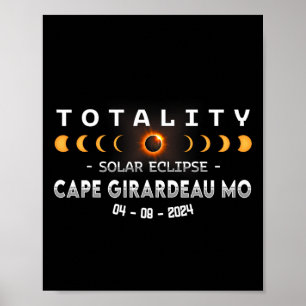 Girardeau Mo Total Solar Eclipse 2024 Poster