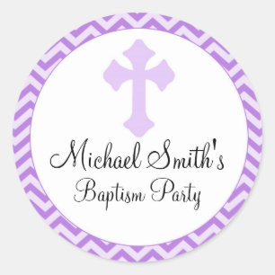 GirBaptism Confirmation Purple Lavender Label