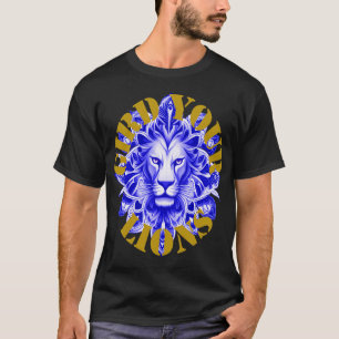 Gird Your Lions England Motivational Idiom Blue T-Shirt