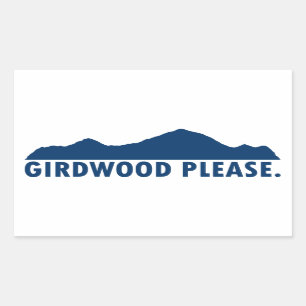 Girdwood Alaska Please Rectangular Sticker