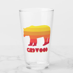 Girdwood Alaska Rainbow Bear Glass