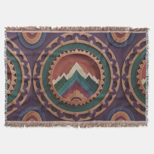 Giri-Kala Mandala Throw Blanket (Front)