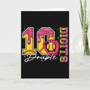 Girl 10 Double Digits 10th Birthday Ice Cream Soft Card
