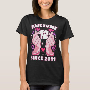 Girl 12th birthday, born 2011, K-pop heart, Sarang T-Shirt