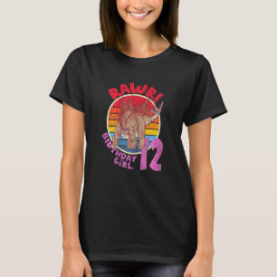 Girl 12th Birthday I Rawr Stegosaurus I Family Ma T-Shirt