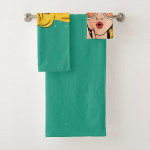 Girl #1 bath towel set