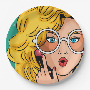 Girl #1 paper plate