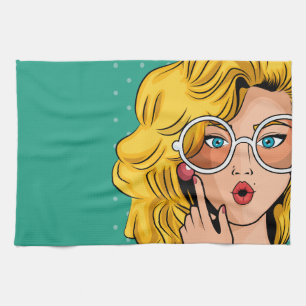 Girl #1 tea towel