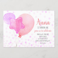 Girl 1st Birthday Ballons Confetti Pink Party