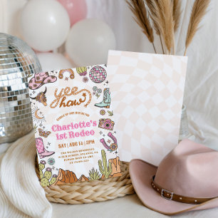 Girl 1st Rodeo Birthday Invitation