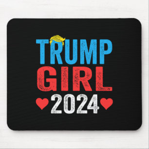 Girl 2024 Shirts Cute Trump Flag Women Girls Kids  Mouse Pad