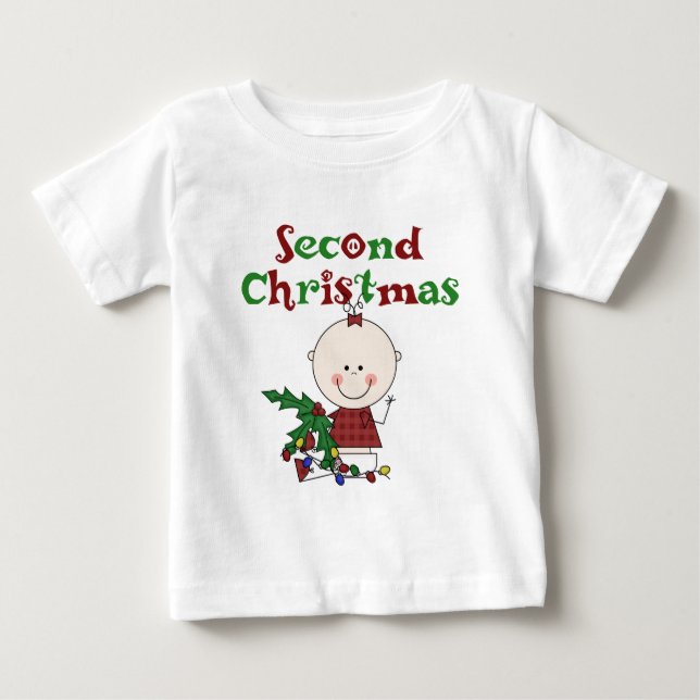 Girl 2nd Christmas Kids Baby Holidays T-Shirt (Front)