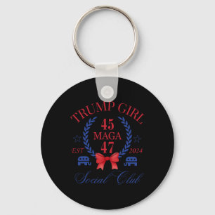 Girl 45 47 Maga Est 2024 Social Club Happy 4th Of Key Ring