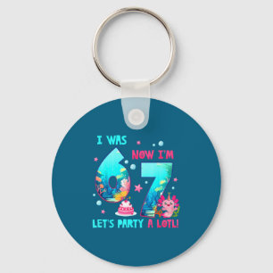 Girl 6 7 67 Meme Axolotl Key Ring