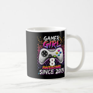 Girl 8 Awesome Since 2013 Video Game 8th Birthday Coffee Mug