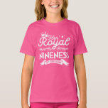 Girl 9th Birthday Her Royal Nineness 9 Year Old T-Shirt<br><div class="desc">Princess Her Hoyal Nineness shirt for a 9 year old girl. Novelty design on pink theme colour cute happy 9th birthday shirt for party with family and friends. Perfect girl 9th birthday gift idea for girls, daughter and sister, granddaughter or niece. Pink girl 9th Birthday shirt is awesome gifts for...</div>