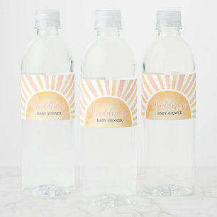 Girl A Little Ray of Sunshine  Water Bottle Label