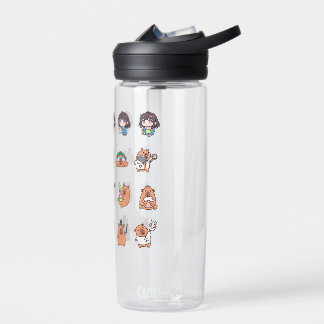 Girl and Capybara's Lab Water Bottle