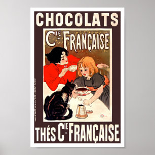 Girl and Cat, Vintage Poster, Alexandre Steinlen Poster