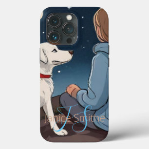 Girl and Dog Monogram iPhone 13 Pro Case