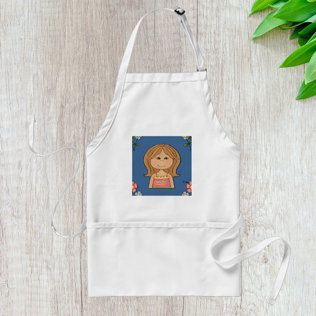 Girl And Flowers Standard Apron (Creator Uploaded)