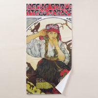 Girl and Geranium, Mucha