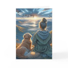 Girl and Golden Retriever Pet Loss Sympathy