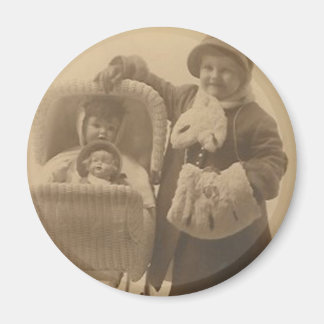 girl and her doll magnet