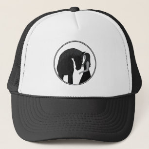 Girl and Horse Horseriding Equestrian Trucker Hat