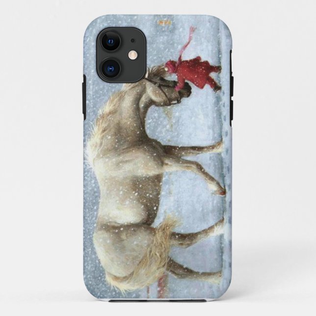 Girl and Horse Winter iPhone 5 Case (Back)