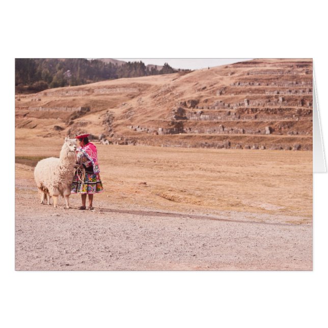 Girl and llama (Front Horizontal)