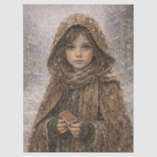 girl and matchbox tissue paper