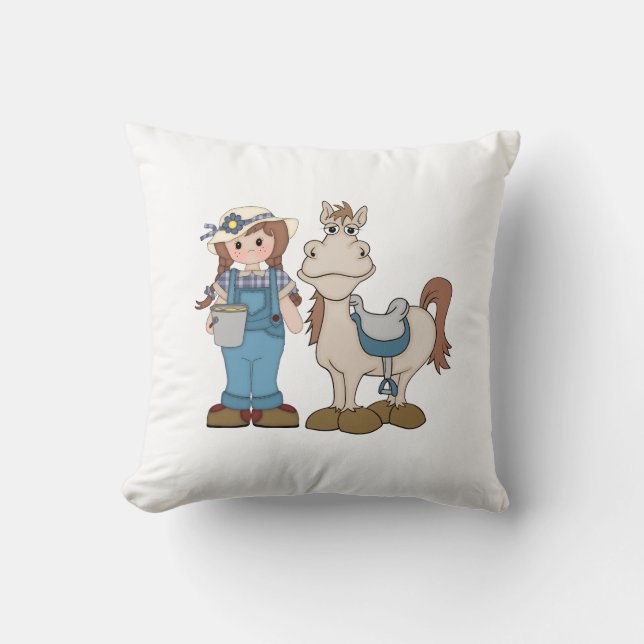Girl and Pony Cushion (Front)