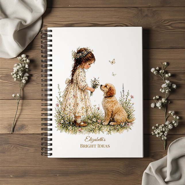Girl and Puppy Notebook (Creator Uploaded)
