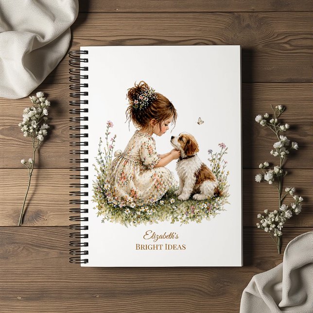 Girl and Puppy Notebook (Creator Uploaded)