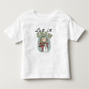 Girl and Snowman Let it Snow T-shirts