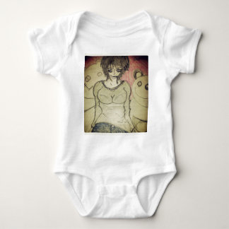 girl and teddy baby bodysuit