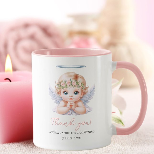 Girl Angel Baptism Christening Thank You Favour Mug (Creator Uploaded)