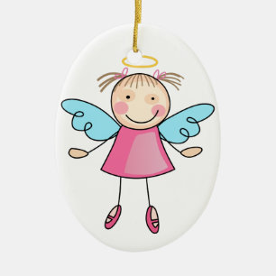 Girl Angel Ceramic Ornament