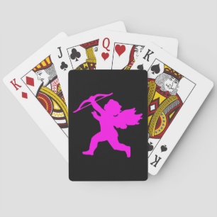 Girl Angel Pink Black Playing Cards